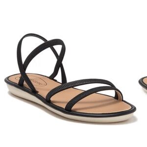 𝅺CORSO COMO NEW Bakima Leather Elastic Black Boho Casual Sandal